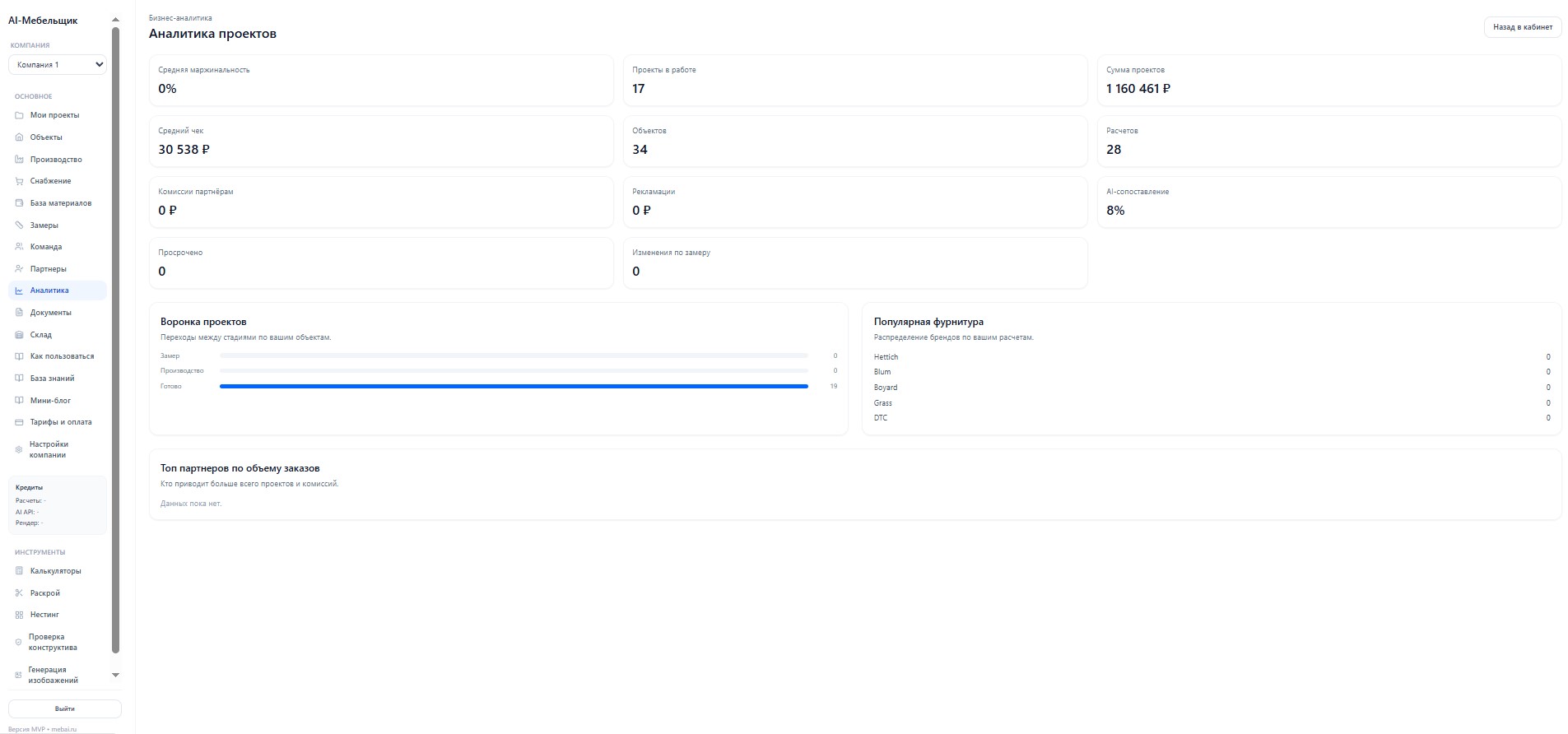 Аналитика расчетов